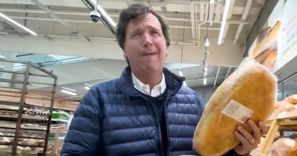 Tucker Carlson buying bread