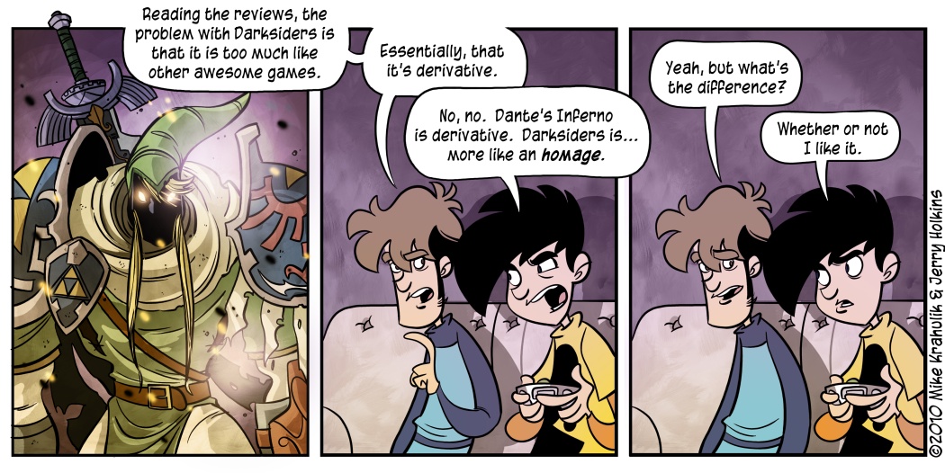 A Penny Arcade comic strip entitled: "A New Kind of Truth"