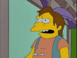 Nelson from The Simpsons saying "Ha Ha!