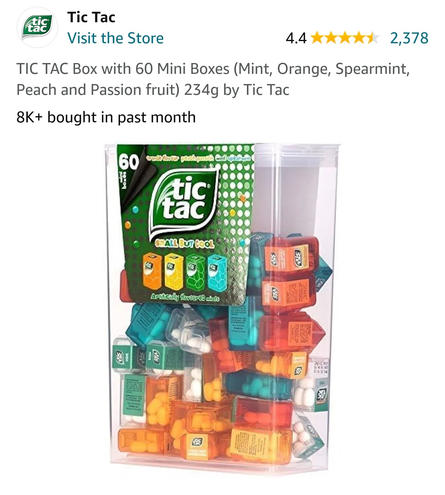 Tiny tic tacs sold in bulk on an online marketplace website.